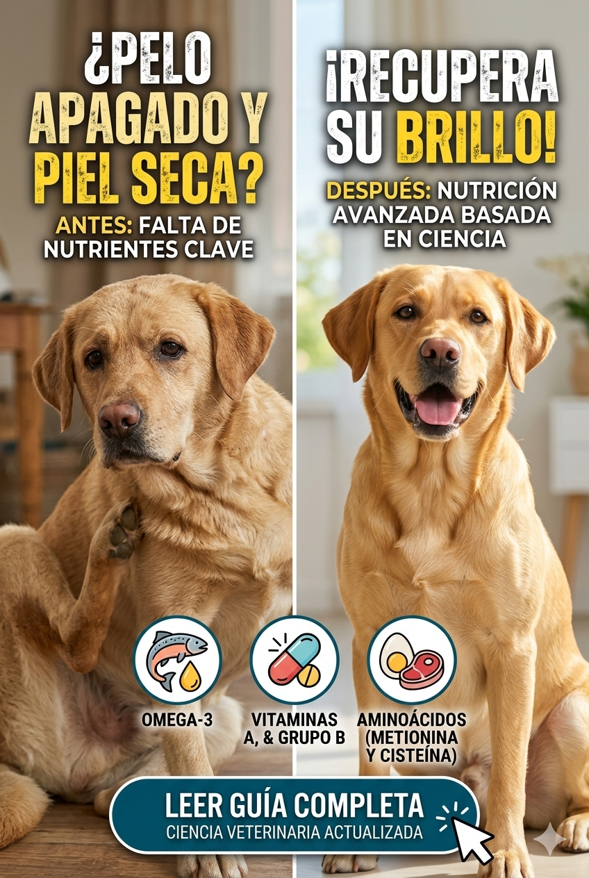 pelo apagado y piel seca en perros